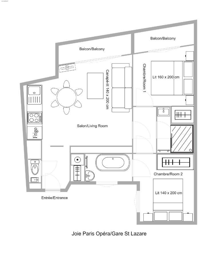 Joie Paris Opera - Gare St Lazare Apartment Exterior photo